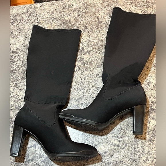 Anne Klein sport black heeled boots - Picture 2 of 9